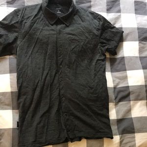 Icebreaker SS Button-up Shirt Mens Small Charcoal Grey.